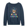 thumbnail image 1 of Instant Message - Mardi Animal Bear - Women's Lightweight French Terry Long Sleeve Shirt, 1 of 6