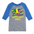 thumbnail image 1 of Instant Message - Mardi Gras Crew - Toddler & Youth Raglan Graphic T-Shirt, 1 of 5