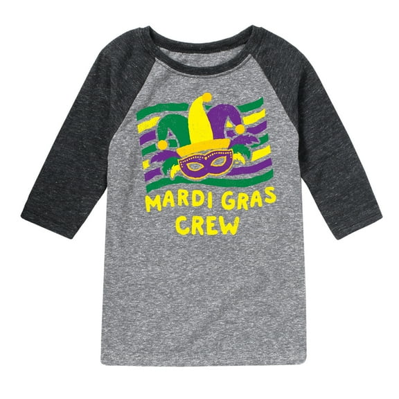 Instant Message - Mardi Gras Crew - Toddler & Youth Raglan Graphic T-Shirt