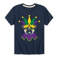 thumbnail image 1 of Instant Message - Mardi Gras Pug - Toddler & Youth Short Sleeve Graphic T-Shirt, 1 of 6