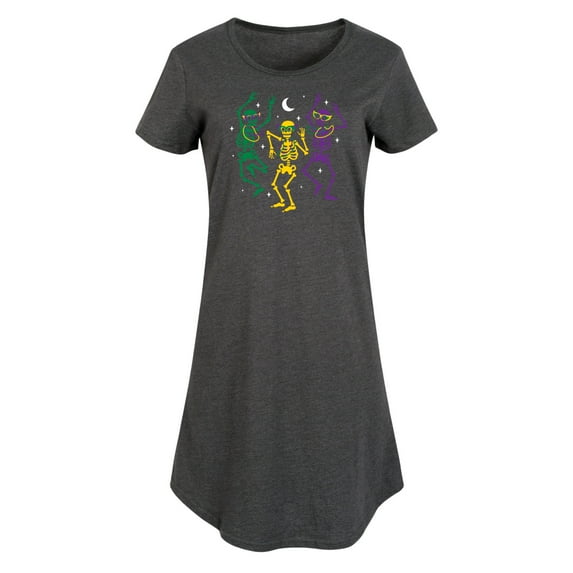 Instant Message - Mardi Gras Skeletons - Women's Any Way Dress