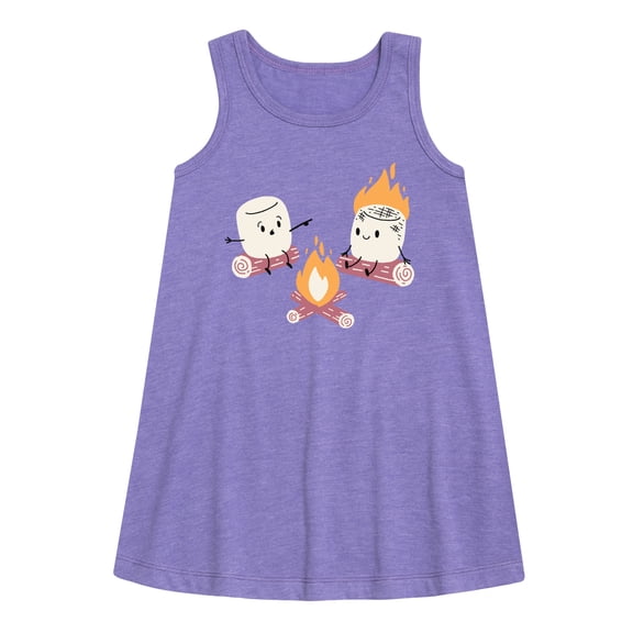 Instant Message - Marshmallow Fire - Toddler & Youth Girls A-line Dress