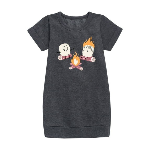 Instant Message - Marshmallow Fire - Toddler & Youth Girls Fleece Dress