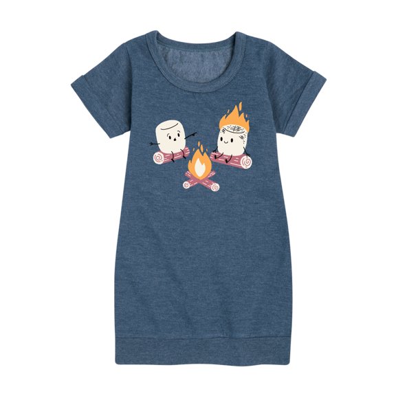 Instant Message - Marshmallow Fire - Toddler & Youth Girls Fleece Dress