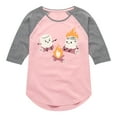 thumbnail image 1 of Instant Message - Marshmallow Fire - Toddler & Youth Girls Raglan Graphic T-Shirt, 1 of 5