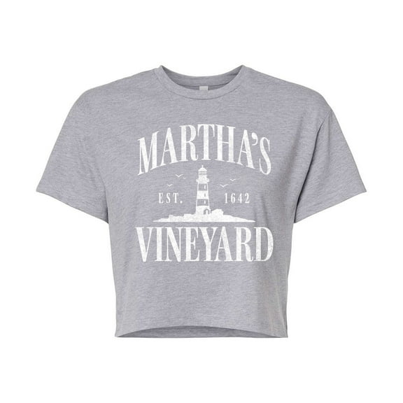 Instant Message - Marthas Vineyard - Juniors Cropped Graphic T-Shirt