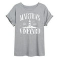 thumbnail image 1 of Instant Message - Marthas Vineyard - Women's Oversized Graphic T-Shirt, 1 of 5
