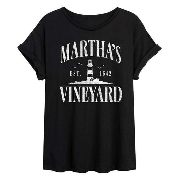 Instant Message - Marthas Vineyard - Women's Oversized Graphic T-Shirt