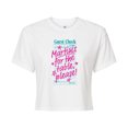 thumbnail image 1 of Instant Message - Martini Check Cropped Graphic T-Shirt, 1 of 5