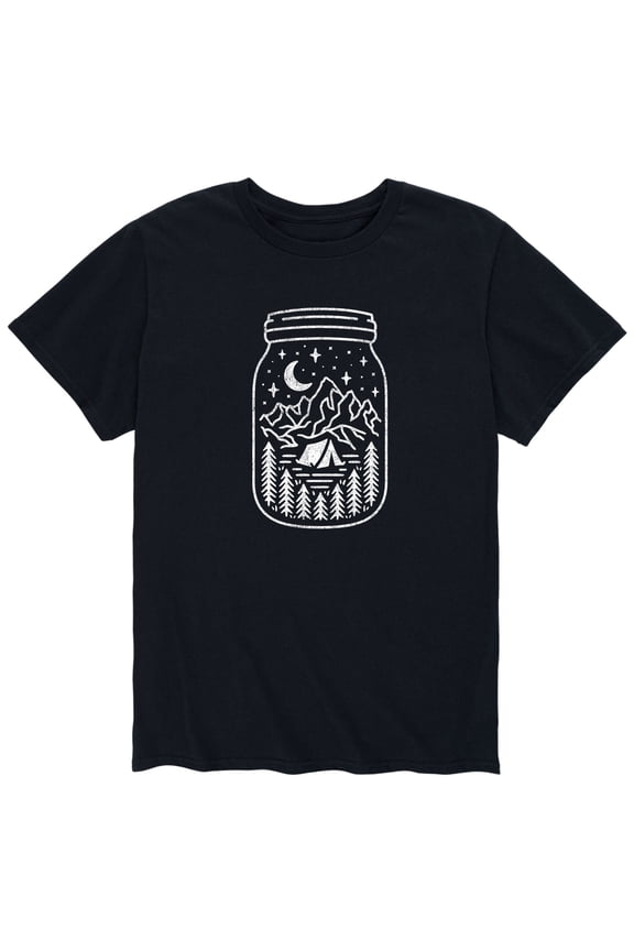 - Mason Jar Camping - Men's Short Sleeve Graphic T-Shirt