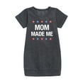 thumbnail image 1 of Instant Message - Matching 4Th Shirts Mom Made Me - Toddler & Youth Girls Fleece Dress, 1 of 5