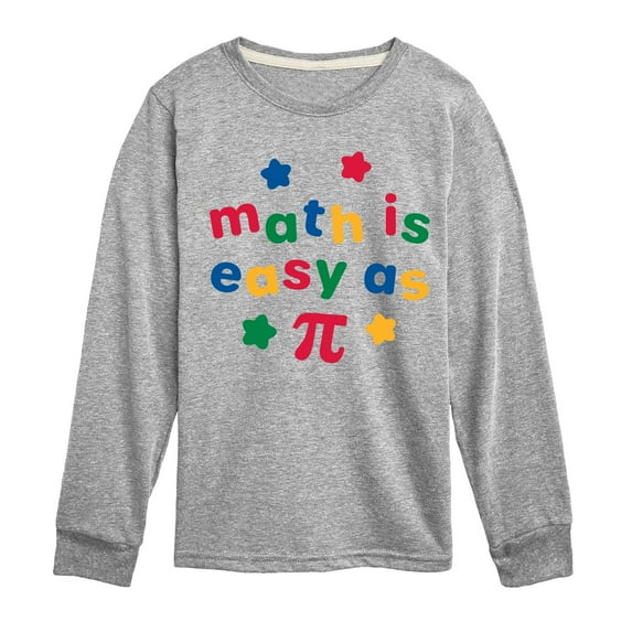 Instant Message - Math Easy As Pi Long Sleeve Graphic T-Shirt