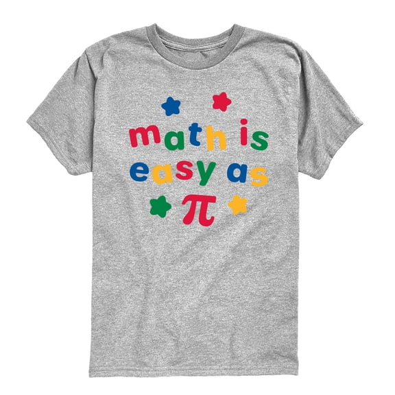 Instant Message - Math Easy As Pi - Youth Boys Short Sleeve Graphic T-Shirt