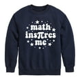thumbnail image 1 of Instant Message - Math Inspires Me - Toddler And Youth Crewneck Fleece Sweatshirt, 1 of 6