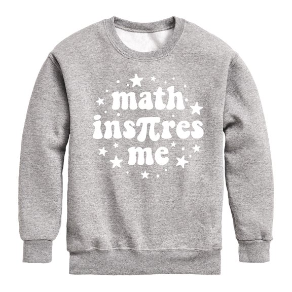 Instant Message - Math Inspires Me - Toddler And Youth Crewneck Fleece Sweatshirt