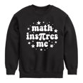 thumbnail image 1 of Instant Message - Math Inspires Me - Toddler And Youth Crewneck Fleece Sweatshirt, 1 of 6