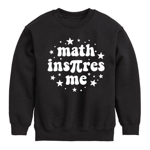Instant Message - Math Inspires Me - Toddler And Youth Crewneck Fleece Sweatshirt