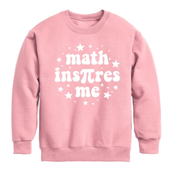 Instant Message - Math Inspires Me - Toddler And Youth Crewneck Fleece Sweatshirt