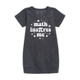 thumbnail image 1 of Instant Message - Math Inspires Me - Toddler And Youth Girls Fleece Dress, 1 of 5