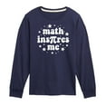 thumbnail image 1 of Instant Message - Math Inspires Me - Toddler And Youth Long Sleeve Graphic T-Shirt, 1 of 6