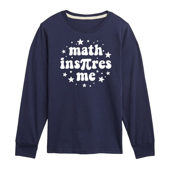 Instant Message - Math Inspires Me - Toddler And Youth Long Sleeve Graphic T-Shirt