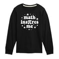 thumbnail image 1 of Instant Message - Math Inspires Me - Toddler And Youth Long Sleeve Graphic T-Shirt, 1 of 6