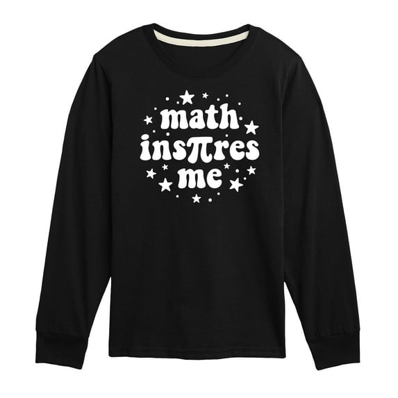 Instant Message - Math Inspires Me - Toddler And Youth Long Sleeve Graphic T-Shirt