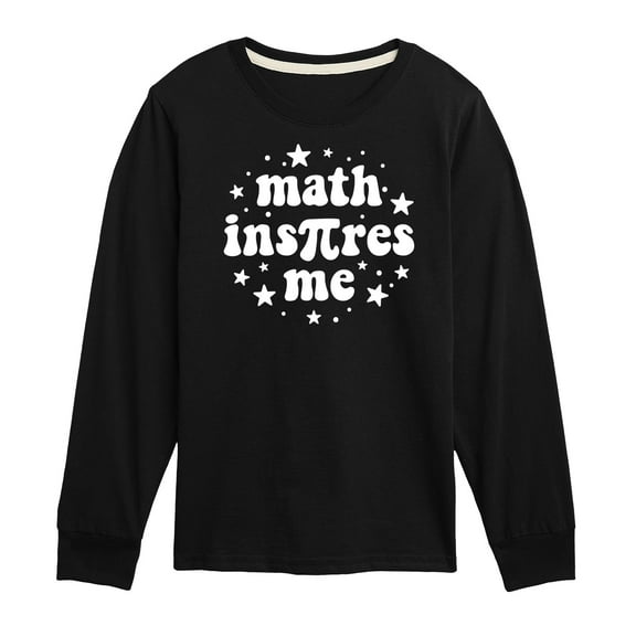 Instant Message - Math Inspires Me - Toddler And Youth Long Sleeve Graphic T-Shirt