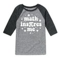 thumbnail image 1 of Instant Message - Math Inspires Me - Toddler And Youth Raglan Graphic T-Shirt, 1 of 5