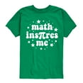 thumbnail image 1 of Instant Message - Math Inspires Me - Toddler And Youth Short Sleeve Graphic T-Shirt, 1 of 6