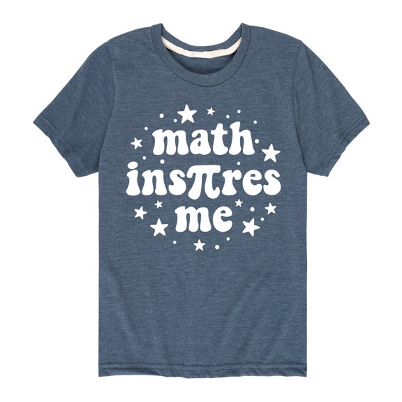 Instant Message - Math Inspires Me - Toddler And Youth Short Sleeve Graphic T-Shirt