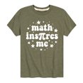 thumbnail image 1 of Instant Message - Math Inspires Me - Toddler And Youth Short Sleeve Graphic T-Shirt, 1 of 6
