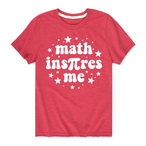 Instant Message - Math Inspires Me - Toddler And Youth Short Sleeve Graphic T-Shirt