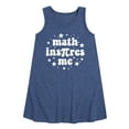 thumbnail image 1 of Instant Message - Math Inspires Me - Toddler and Youth Girls A-line Dress, 1 of 6