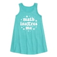 thumbnail image 1 of Instant Message - Math Inspires Me - Toddler and Youth Girls A-line Dress, 1 of 5