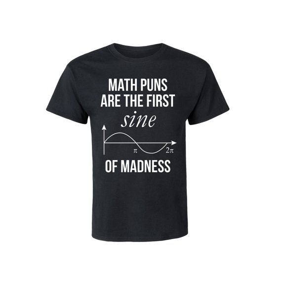 Instant Message - Math Puns Sine - Men's Short Sleeve Graphic T-Shirt