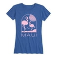 thumbnail image 1 of Instant Message - Maui Flamingos - Women's Short Sleeve Graphic T-Shirt, 1 of 5
