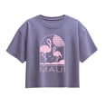 thumbnail image 1 of Instant Message - Maui Flamingos Short Sleeve Boxy Graphic T-Shirt, 1 of 5