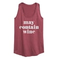 thumbnail image 1 of Instant Message - May Contain Wine - Ladies Racerback Tank, 1 of 5