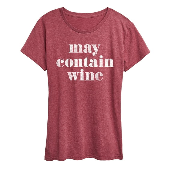 Instant Message - May Contain Wine - Women's Short Sleeve Graphic T-Shirt