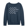 thumbnail image 1 of Instant Message - May Freedom Fly Forever  - Women's Lightweight French Terry Long Sleeve Shirt, 1 of 6