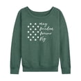 thumbnail image 1 of Instant Message - May Freedom Fly Forever  - Women's Lightweight French Terry Long Sleeve Shirt, 1 of 6