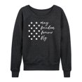 thumbnail image 1 of Instant Message - May Freedom Fly Forever  - Women's Lightweight French Terry Long Sleeve Shirt, 1 of 6