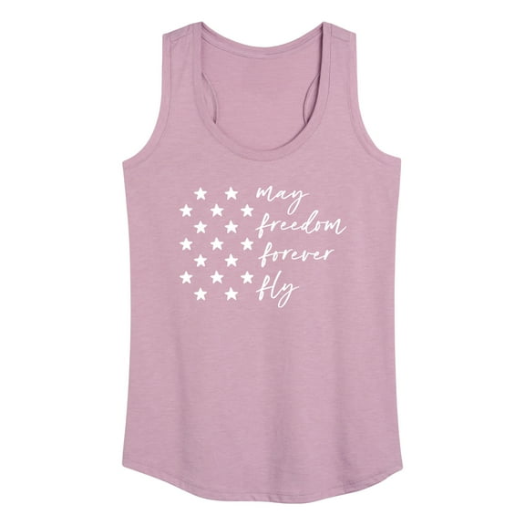 Instant Message - May Freedom Fly Forever  - Women's Racerback Tank Top