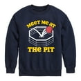 thumbnail image 1 of Instant Message - Meet Me At The Pit - Toddler & Youth Crewneck Fleece Sweatshirt, 1 of 5