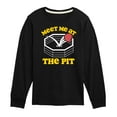 thumbnail image 1 of Instant Message - Meet Me At The Pit - Toddler & Youth Long Sleeve Graphic T-Shirt, 1 of 5