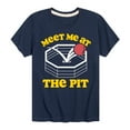 thumbnail image 1 of Instant Message - Meet Me At The Pit - Toddler & Youth Short Sleeve Graphic T-Shirt, 1 of 5