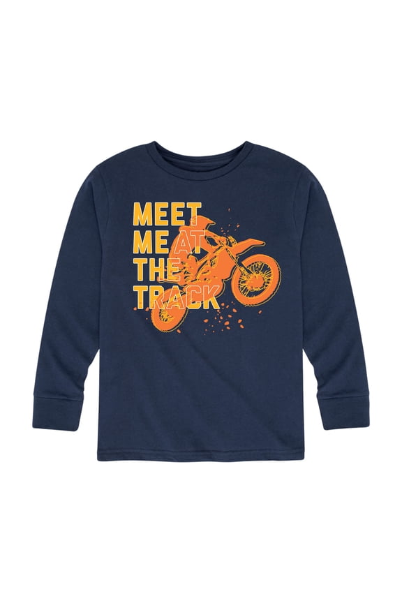 - Meet Me At The Track - Youth Long Sleeve Tee