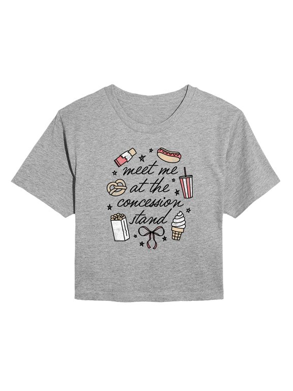 - Meet Me Concession Stand Women's Cropped Graphic T-Shirt
