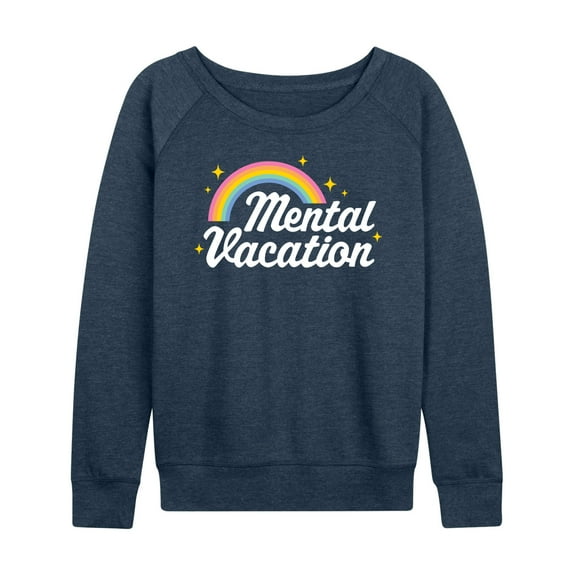 Instant Message - Mental Vacation - Women's Lightweight French Terry Long Sleeve Shirt